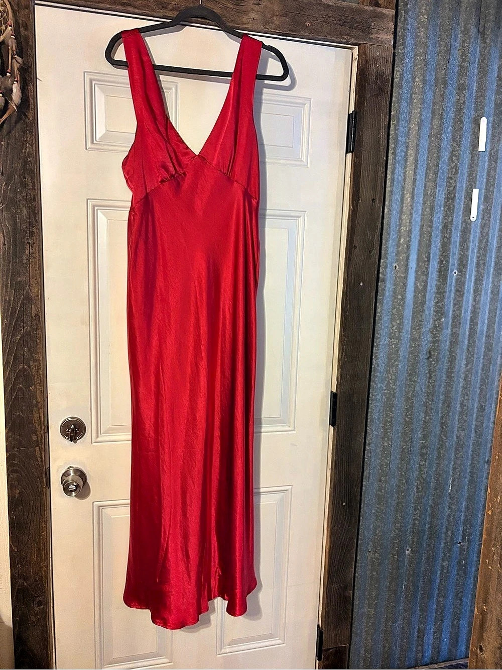 Billy J Red Maxi Dress Size 14 Like New